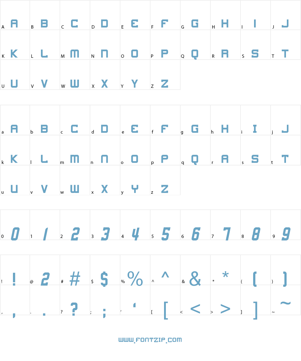 4th and Inches Font Character